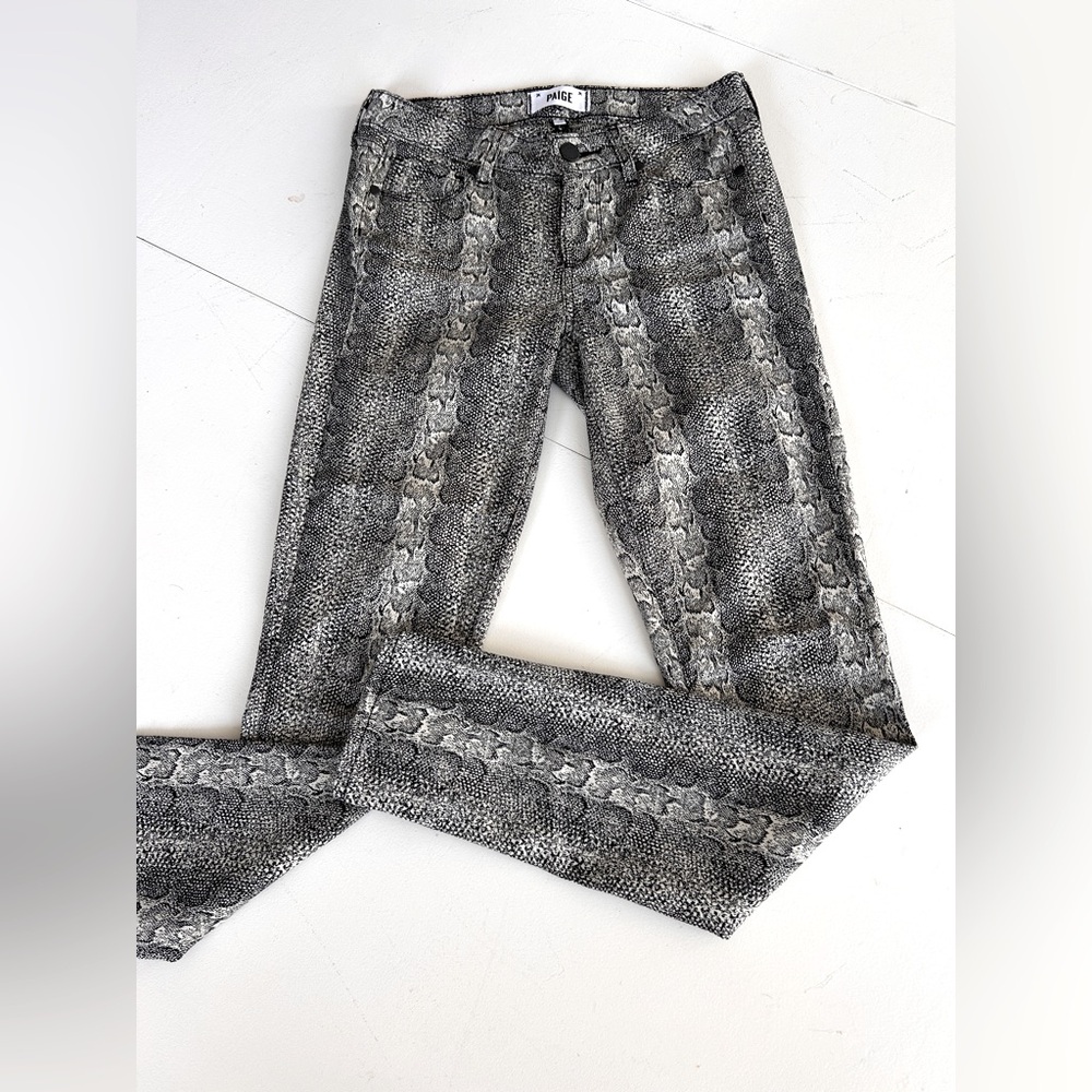 Paige Snakeskin Vertugo Jeans